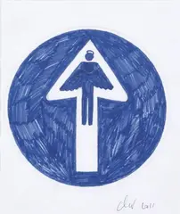 Sans titre by Clet Abraham, 2011, Crayon et feutre sur papier, sold Dec 2024
