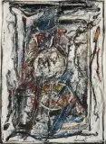 Plage des soleils blancs by Jacques Doucet, 1983, Gouache et collage sur carton, sold Nov 2024