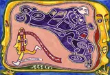 Voiture by Yvon Taillandier, Gouache sur papier, sold Nov 2024