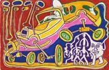 Voiture by Yvon Taillandier, Gouache sur papier, sold Nov 2024