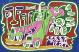 Voiture by Yvon Taillandier, Gouache sur papier, sold Nov 2024