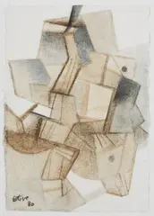Sans titre by Maurice Estève, 1980, Fusain et crayon gras sur papier, sold May 2024