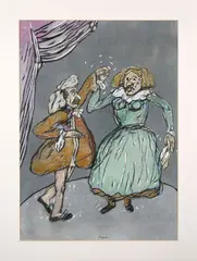 La servante maîtresse by Antonio Seguí, 1996, Pastel gras sur papier, sold May 2024