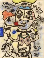 La petite fumée by Michel Macréau, 1982, Fusain et pastel sur papier, sold May 2024