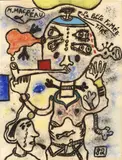 La petite fumée by Michel Macréau, 1982, Fusain et pastel sur papier, sold May 2024