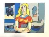 De la série des passants by Jean Hélion, Lithographie en couleurs sur papier, sold Apr 2024