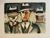 De la série des passants by Jean Hélion, Lithographie en couleurs sur papier, sold Apr 2024