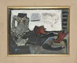 Nature morte by Raymond Guerrier, 1963, Gouache sur papier daté et signé en bas à gauche, sold Feb 2024
