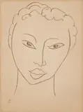 Portrait. Illustration pour "Poésies antillaises" de J. A. Nau. 1972 by Henri Matisse, Lithographie en sépia sur vélin, sold Apr 2026