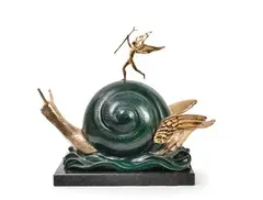 L'escargot et l'ange, 1977-2023 by Salvador Dalí, Épreuve posthume en bronze patiné et doré, sold Apr 2026
