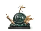 L'escargot et l'ange, 1977-2023 by Salvador Dalí, Épreuve posthume en bronze patiné et doré, sold Apr 2026