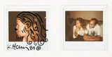 Isabelle Pasco de profil, en lion by Keith Haring, 1989, Photographie polaroid rehaussée au marqueur noir, sold Apr 2026