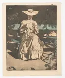 Femme cousant by Raoul du Gardier, Aquatinte en couleurs sur vergé, sold Mar 2026