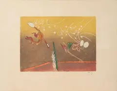 Partie de tennis by Roberto Matta, Eau-forte et aquatinte sur papier, sold Mar 2026