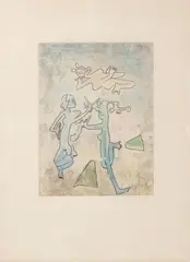 Centre nœuds, 1974, essai by Roberto Matta, Eau-forte et aquatinte sur papier, sold Mar 2026
