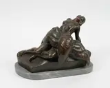 Léda et le cygne by Albert-César Cappabianca, Épreuve en bronze patiné, sold Mar 2026