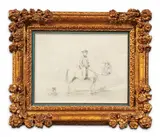 Le jeune cavalier by Alfred de Dreux, Crayon noir, sold Sep 2024