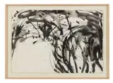 Composition abstraite, diptyque by T'ang Haywen, Encre sur papier T'ang Haywen (1927-1991) Abstract composition, diptych Ink on paper Dim, sold Jun 2024