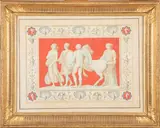 Deux frises à l’antique by Marco Carloni, Aquarelle gouachée sur trait gravé, sold Dec 2025