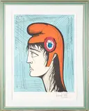 Marianne de profil by Bernard Buffet, Lithographie signée et numérotée, sold Dec 2025