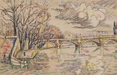 Le Pont-Neuf, Paris by Paul Signac, Aquarelle et trait de crayon, sold Dec 2025