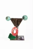 Portrait cubiste by Richard Di Rosa, 2000, Bronze patiné et métal peint, sold Dec 2025