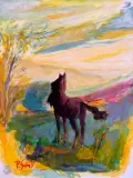 Cheval, de la série des rêves by Paolo Salvati, 1998, Aquarelle sur papier, sold Nov 2025