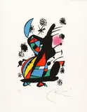 François Chapon, de Francis Ponge. (Manuscripts - Livres - Peintures) by Joan Miró, 1977, Lithographie, sold Jan 2026