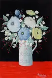 Nature morte by Jean Dallaire, Huile et gouache sur carton, sold Jan 2026