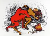 N-1177 "The evil spell by Daphne Odjig, Lithographie, sold Jan 2026