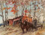 Sans titre - Automne by Berthe des Clayes, Pastel, sold Jan 2026