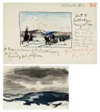 Sans titre - Étude pour traineau en hiver by Frederick Simpson Coburn, Pastel et fusain, sold Jan 2026