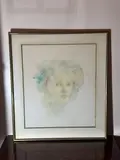 Tête de jeune femme by Léonore Fini, Lithographie en couleur signée à la mine de plomb et justifiée EA pour épreuve d'artiste, sold Feb 2026