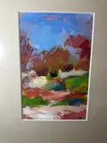 Abstraction by Claude-Michel Grosjean, Gouache sur papier non examinée hors de son cadre et sa Marie-Louise moderne, sold Feb 2026