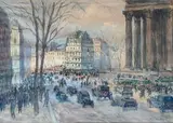 Place de la Madeleine, Paris by Fernand Truffaut, Aquarelle signée en bas à droite, sold Feb 2026