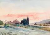 Peintre officiel de la Marine. Sur le Song-Ghia.Tonkin by Gaston Roullet, Aquarelle sur papier signée, sold Sep 2020