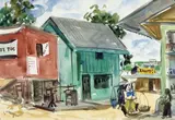 Rue commerçante à Hanoï by Stéphane Magnard, Aquarelle sur papier signée en bas à gauche, sold Oct 2019