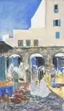 Essaouira by Stéphane Magnard, Aquarelle sur papier encadrée signée et située en bas à droite, sold Sep 2019