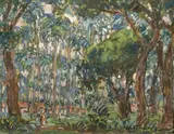 Cayenne by Georges François, Aquarelle et gouache sur papier sous verre, sold Sep 2019