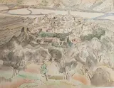 Gattières dans le Var by Gallibert Genevieve, Aquarelle, sold Jan 2023