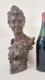 Buste de femme by Georges Van der Straeten, Bronze signé, sold Mar 2026
