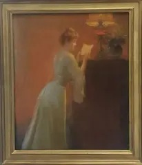 Femme à la lecture by Delphin Enjolras, Pastel signé en haut à gauche, sold Mar 2026