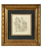Louis Bonaparte en uniforme de colonel du 5e régiment de dragon avec son fils, le prince royal Napoléon-Louis by Anne-Louis Girodet, Crayon noir, sold Mar 2026