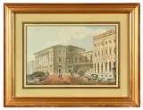 Vue du théâtre de l’Ermitage et de l’arche sur le Canal d’Hiver à Saint-Pétersbourg by Karl Ivanovitch Kollmann, Aquarelle sur papier, sold Mar 2026