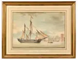 Le Bonnaparte Cap.ne Aug.e Marquis by Antoine I Roux, 1801, Aquarelle sur papier, sold Mar 2026