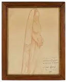 Etude pour la Contemplation by Maurice Chabas, Sanguine, sold Mar 2026