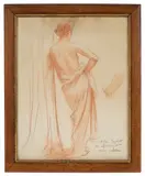 Etude pour la Contemplation by Maurice Chabas, Sanguine, sold Mar 2026