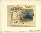 Détail de la décoration du Rosso dans la galerie François Ier (entre la troisième et la quatrième fenêtre) du château de Fontainebleau by Eugène Delacroix, Aquarelle sur traits de crayon noir, sold Mar 2026