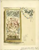 Détail d’un bas de panneau de by Eugène Delacroix, Aquarelle sur traits de crayon noir, sold Mar 2026