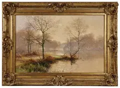 Brume matinale sur la rivière by Albert Rigolot, Pastel sur toile, sold Mar 2026